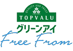 トップバリュ グリーンアイフリーフロムのロゴ画像